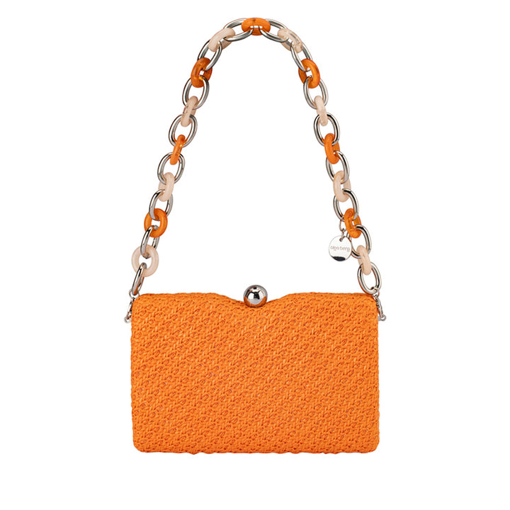 BIRDIE TEXTURAL HANDLE BAG - ORANGE