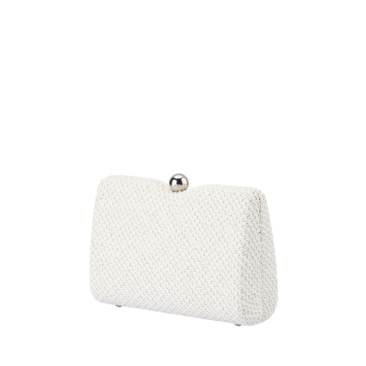 BIRDIE TEXTURAL HANDLE BAG - WHITE