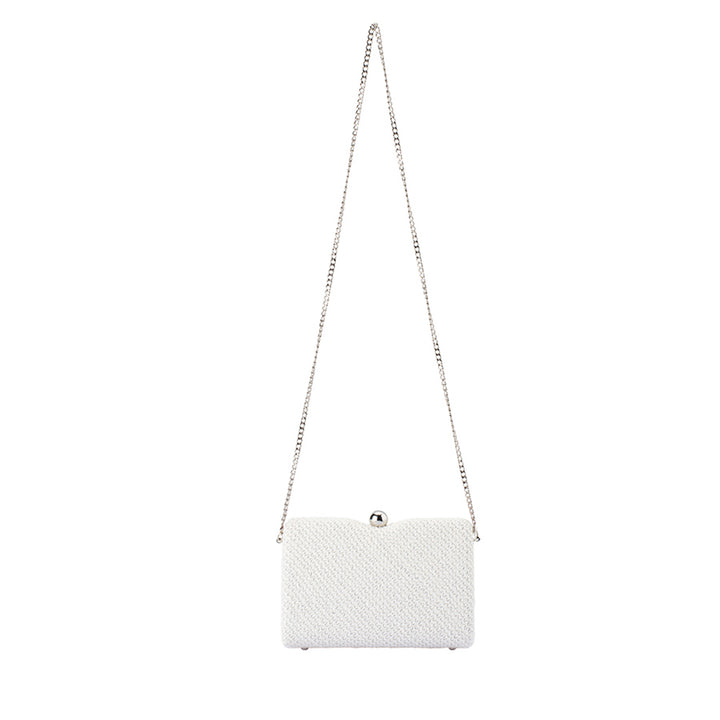BIRDIE TEXTURAL HANDLE BAG - WHITE