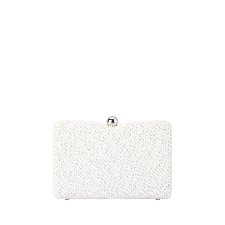 BIRDIE TEXTURAL HANDLE BAG - WHITE