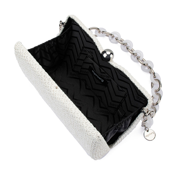 BIRDIE TEXTURAL HANDLE BAG - WHITE