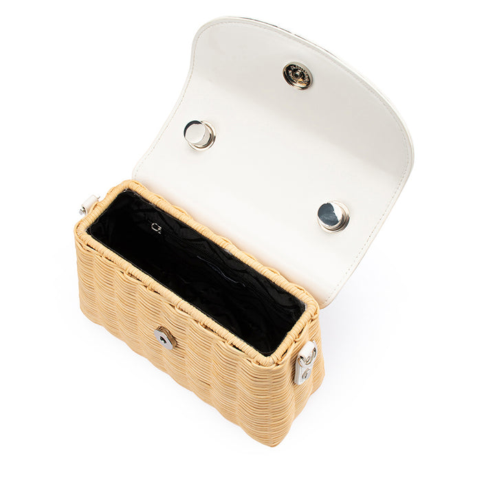ELLE WICKER TOP HANDLE - WHITE