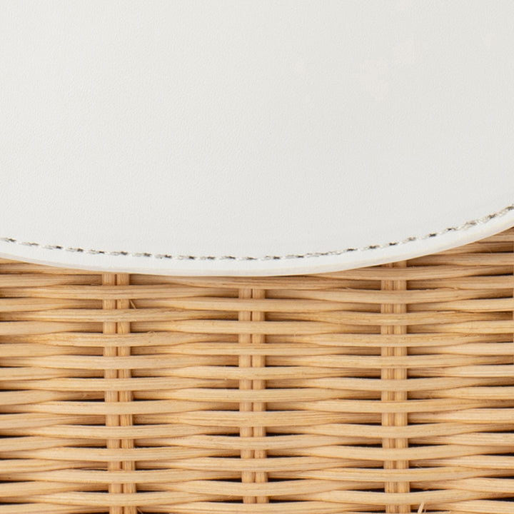 ELLE WICKER TOP HANDLE - WHITE
