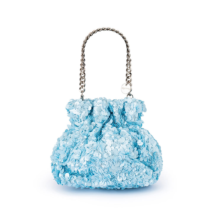 MATTIE SEQUIN POUCH - BLUE