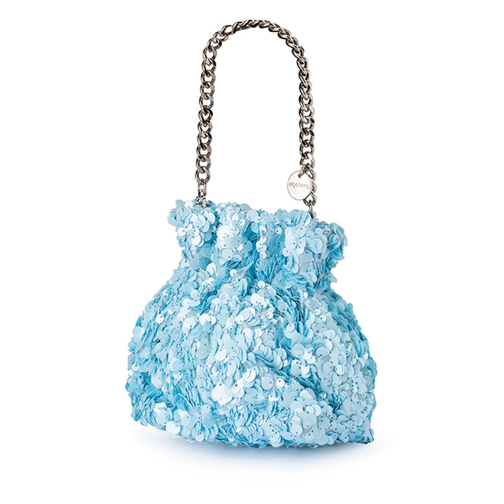 MATTIE SEQUIN POUCH - BLUE