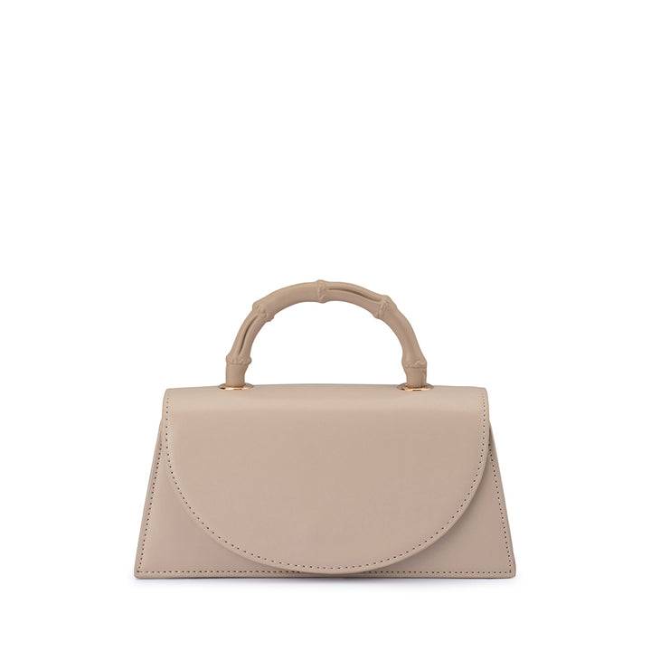 PHOEBE BAMBOO HANDLE BAG - MINK