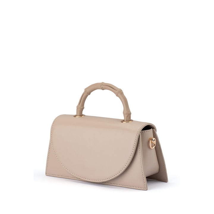 PHOEBE BAMBOO HANDLE BAG - MINK