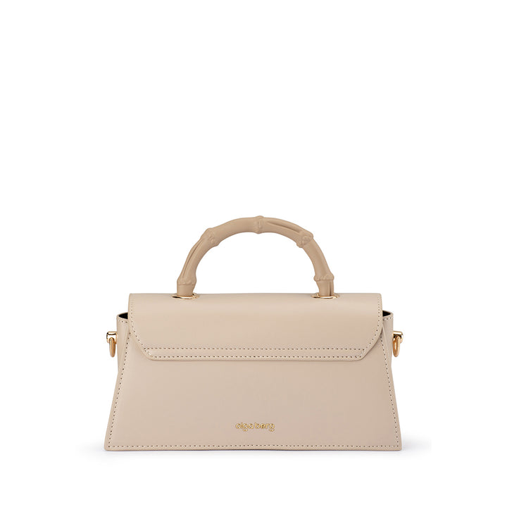 PHOEBE BAMBOO HANDLE BAG - MINK