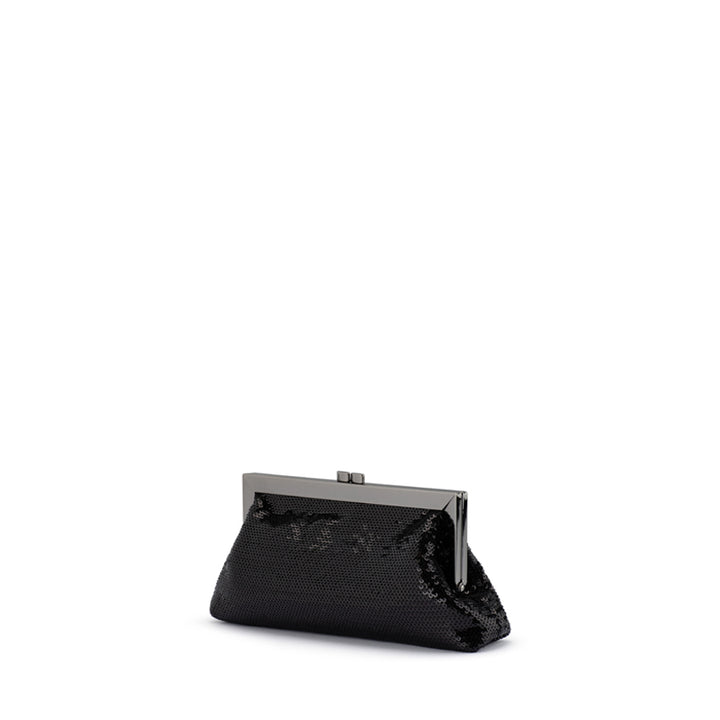 ZEPHYR SEQUIN CLUTCH - BLACK