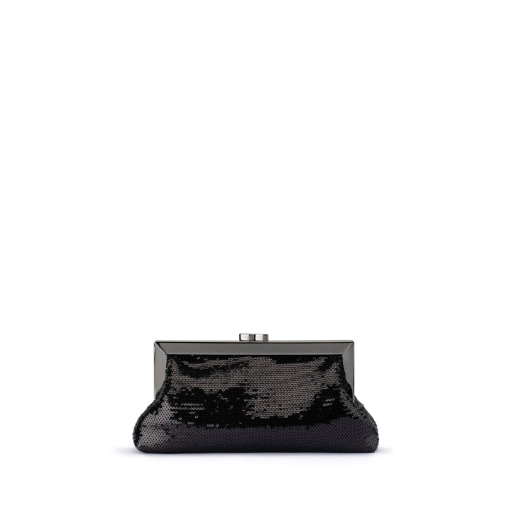ZEPHYR SEQUIN CLUTCH - BLACK