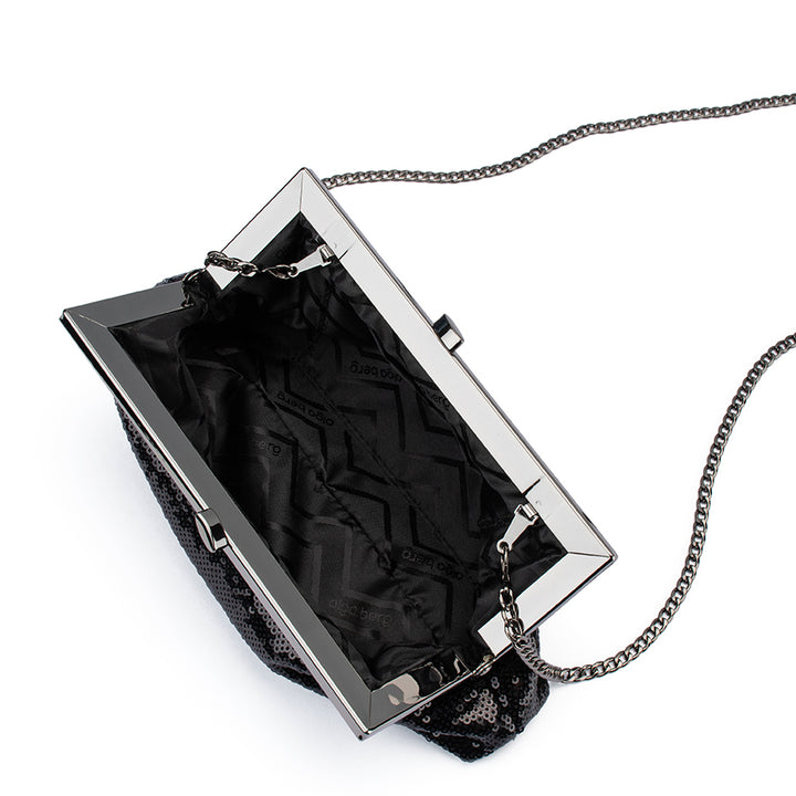 ZEPHYR SEQUIN CLUTCH - BLACK
