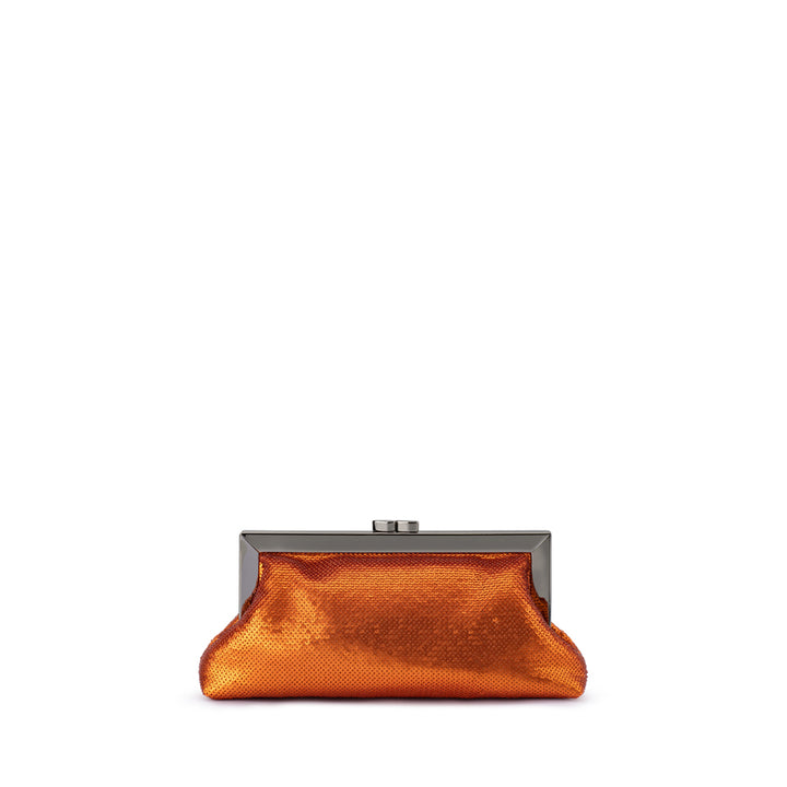ZEPHYR SEQUIN CLUTCH - COPPER