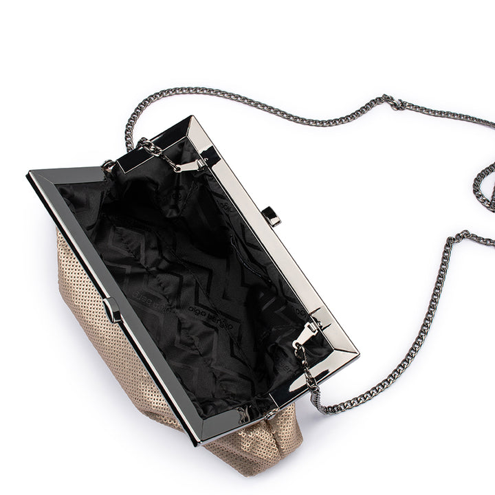 ZEPHYR SEQUIN CLUTCH - PEWTER