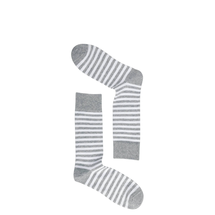 STRIPES SOCKS - GREY/WHITE