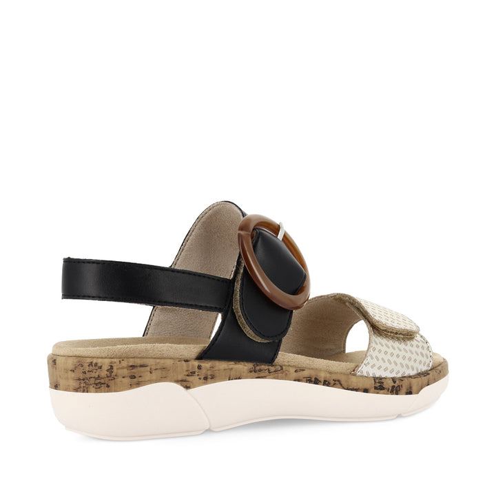 RACH R6853 - BEIGE-GOLD/BLACK LEATHER MULTI