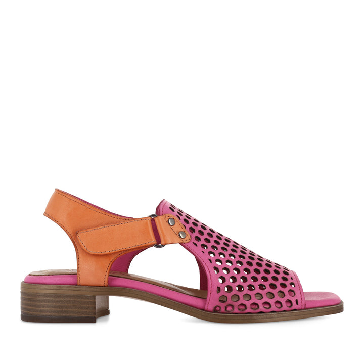 DENISE - FUXIA ORANGE LEATHER