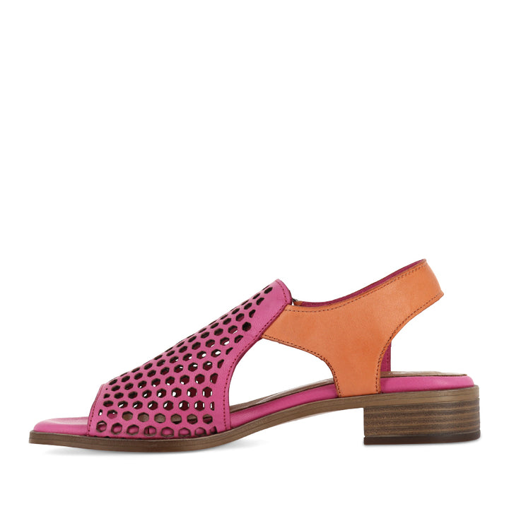 DENISE - FUXIA ORANGE LEATHER