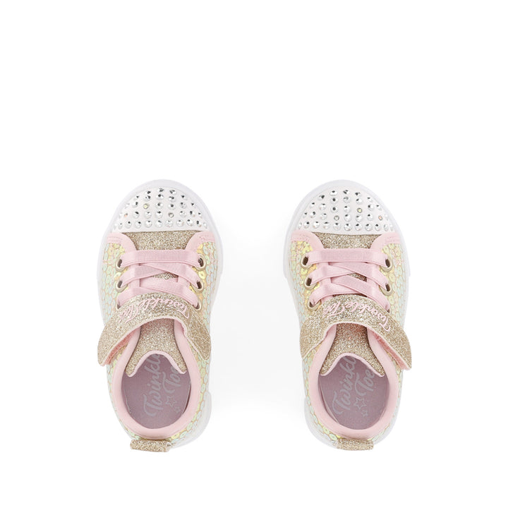 TWINKLE SPARKS-SEQUIN PARTY INFANT - GOLD PINK MULTI