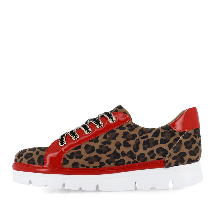 ELOS - TAN LEOPARD MULTI RED