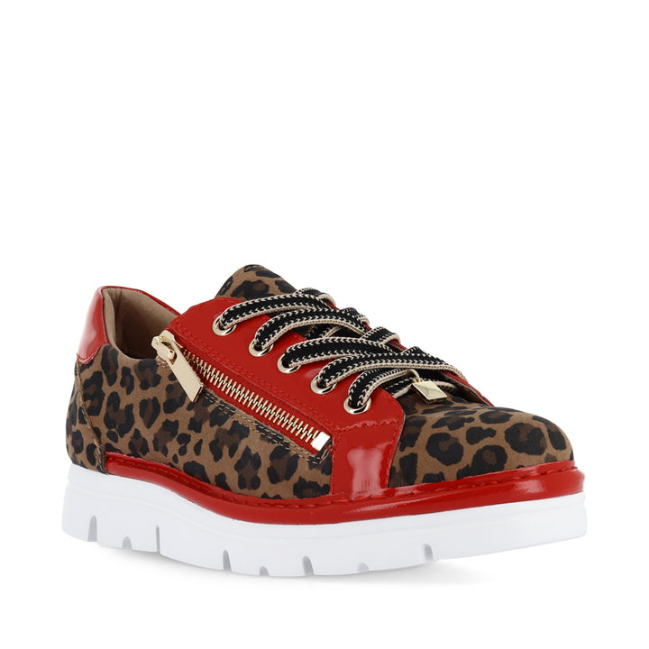 ELOS - TAN LEOPARD MULTI RED