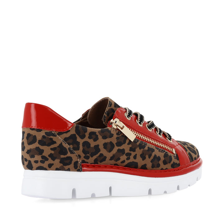 ELOS - TAN LEOPARD MULTI RED