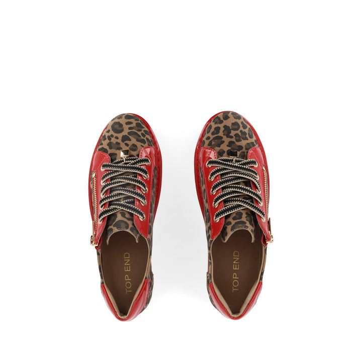 ELOS - TAN LEOPARD MULTI RED