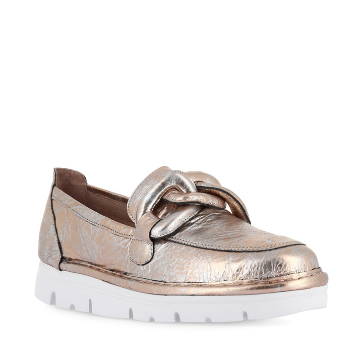 ERORA - ROSE GOLD CRACKLE LEATHER / SILVER METAL