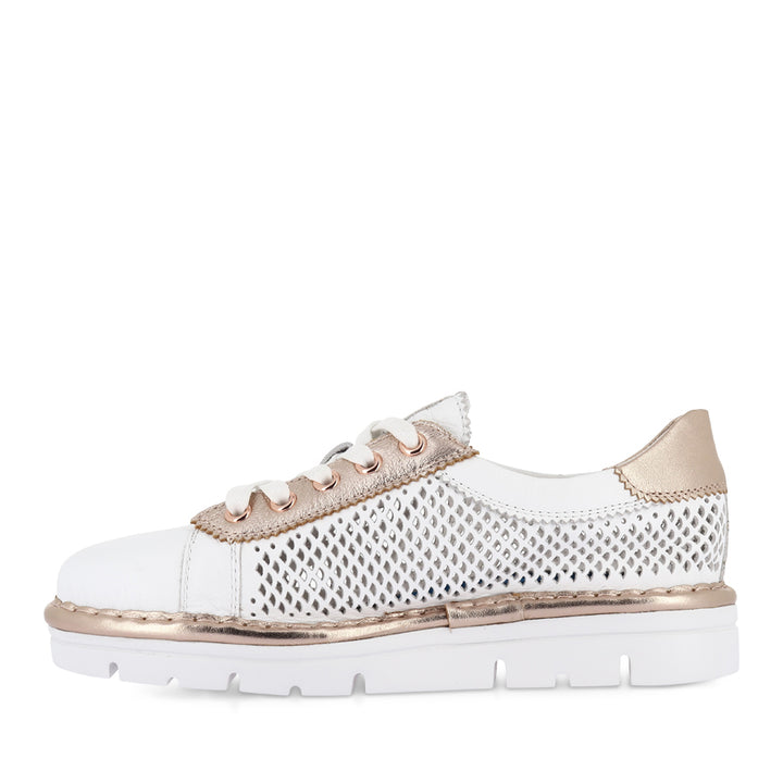 EXRA - WHITE PALE ROSE GOLD LEATHER