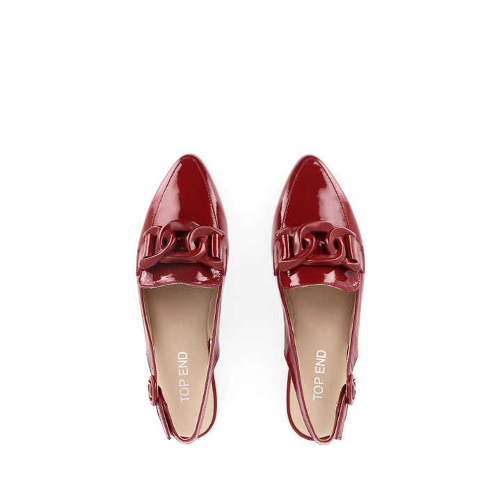 FAVILLAS - DARK RED PATENT LEATHER