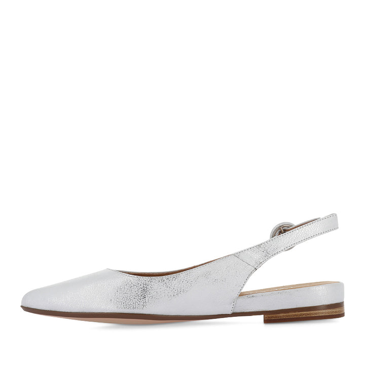 YILLIE - WHITE/SILVER WASH LEATHER