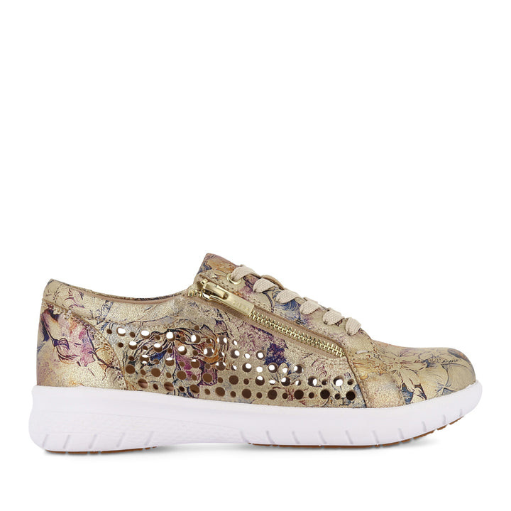 SHOVO XF - GOLD VINTAGE FLORAL LEATHER