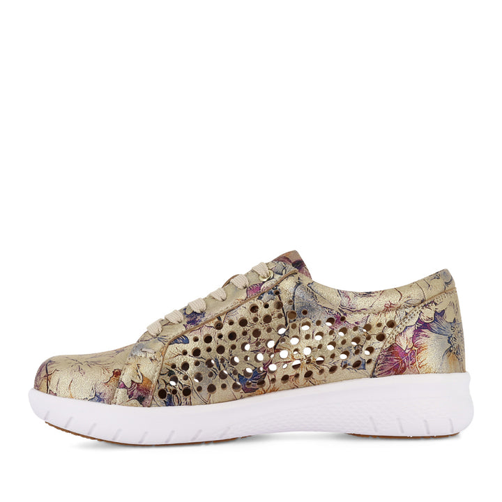 SHOVO XF - GOLD VINTAGE FLORAL LEATHER