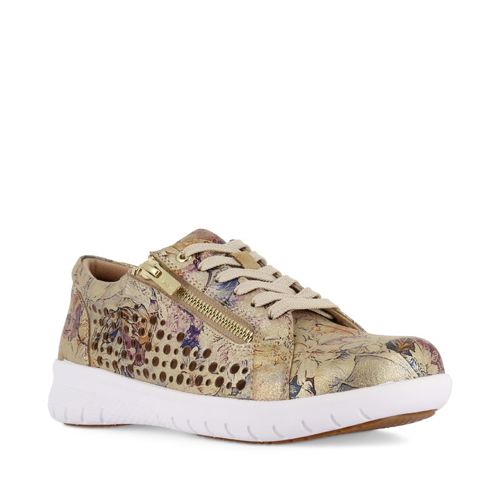 SHOVO XF - GOLD VINTAGE FLORAL LEATHER