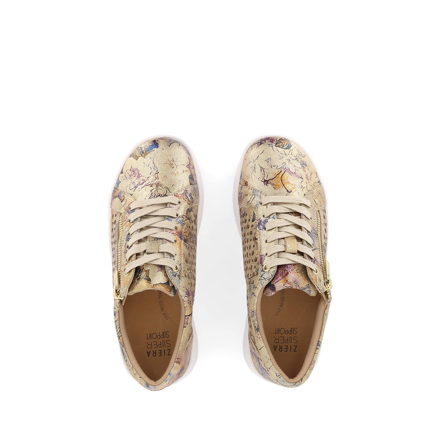 SHOVO XF - GOLD VINTAGE FLORAL LEATHER