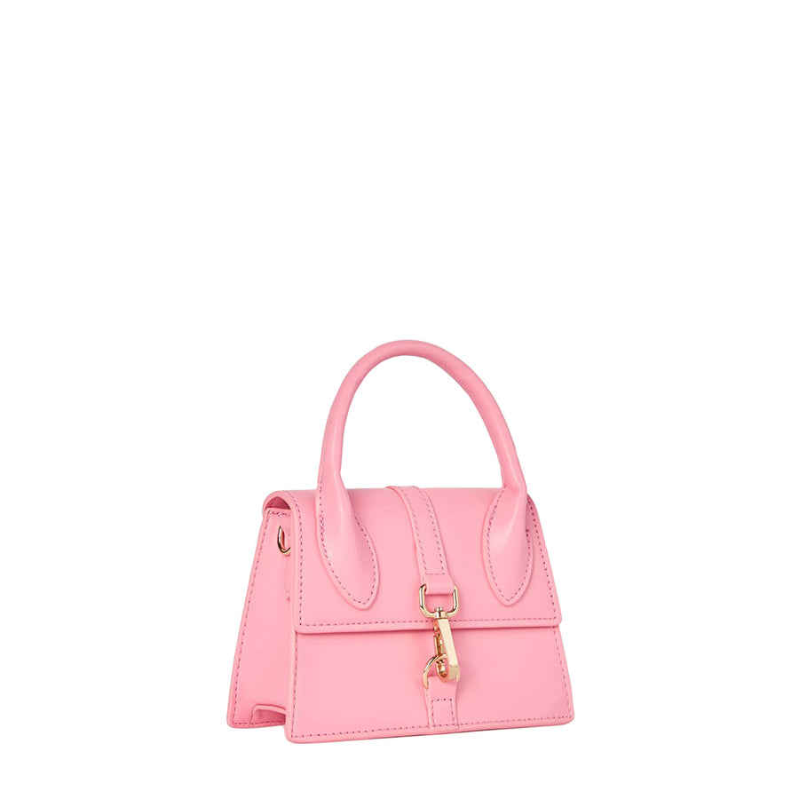 Ally Python Handle Bag Rose