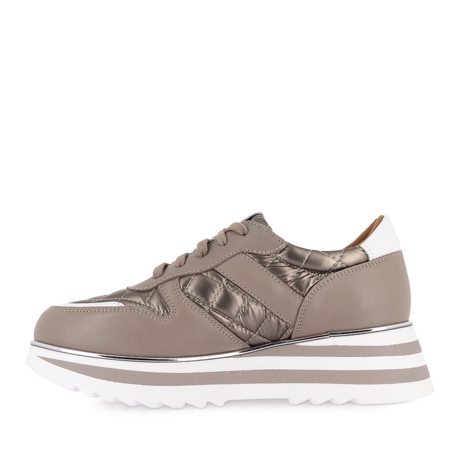 HELENA - DARK STONE LEATHER / DARK STONE NYLON