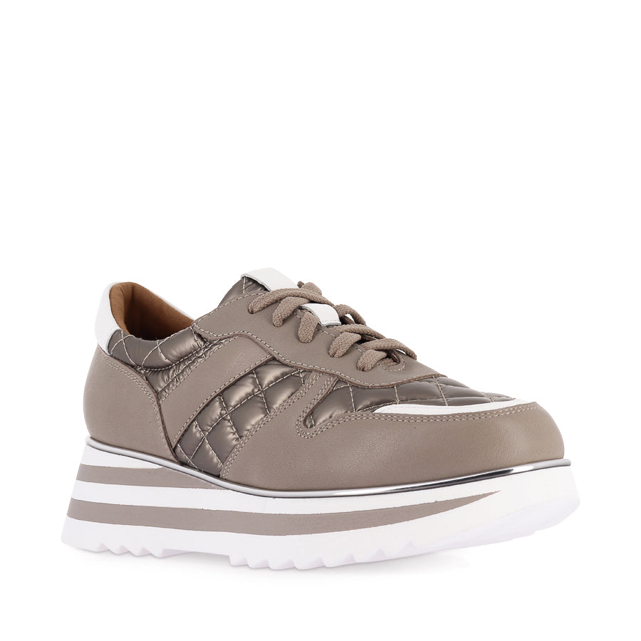 HELENA - DARK STONE LEATHER / DARK STONE NYLON