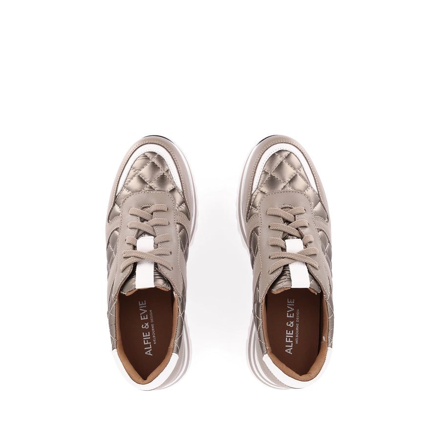 HELENA - DARK STONE LEATHER / DARK STONE NYLON