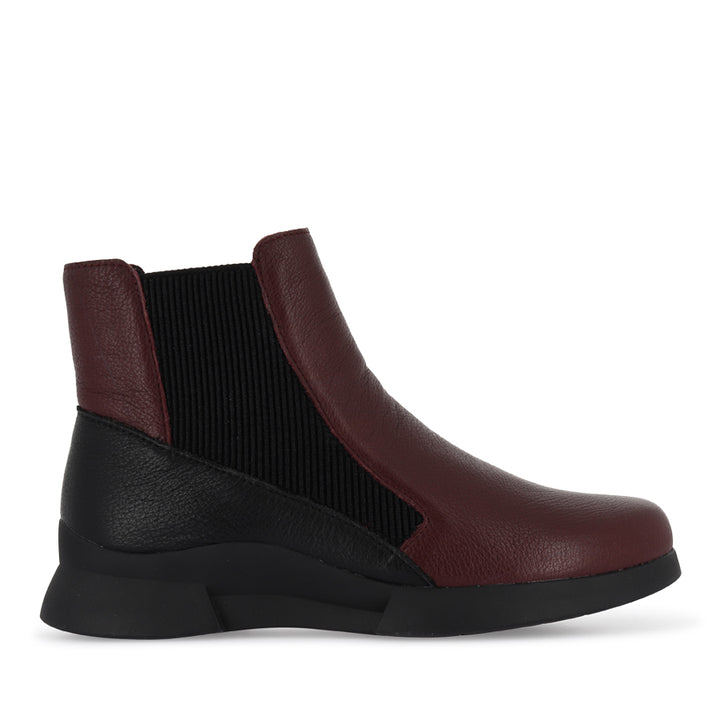 JUNIOR - BORDO BLACK LEATHER