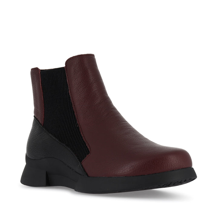 JUNIOR - BORDO BLACK LEATHER