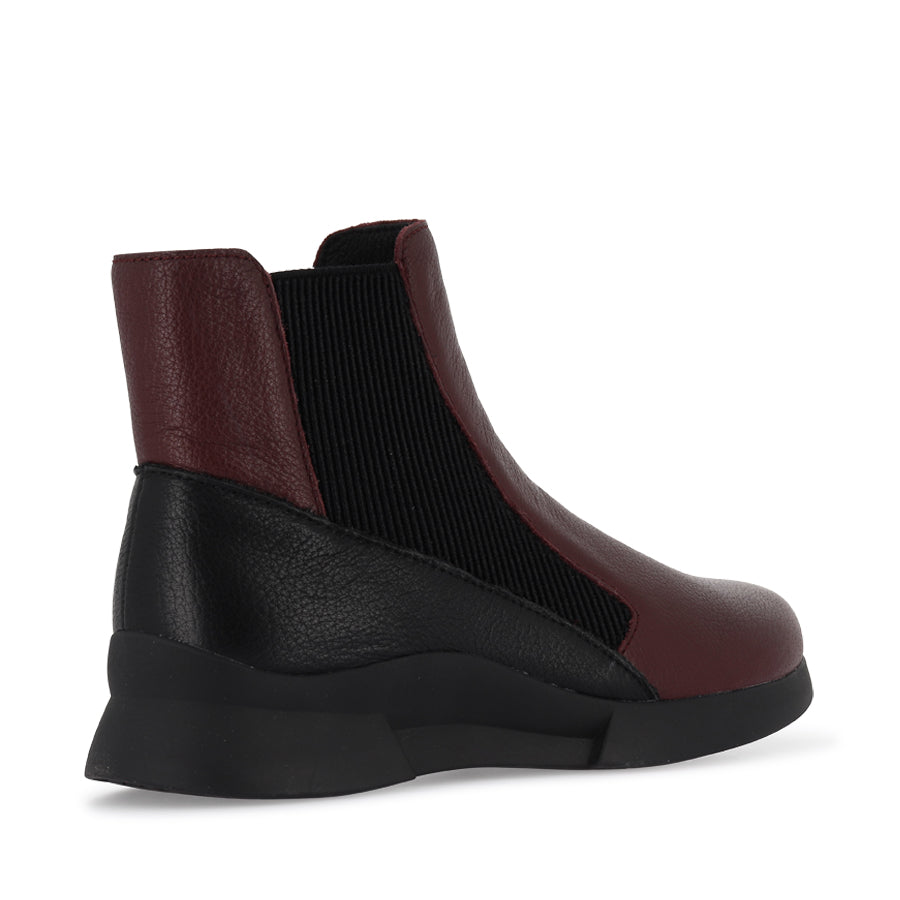 JUNIOR - BORDO BLACK LEATHER