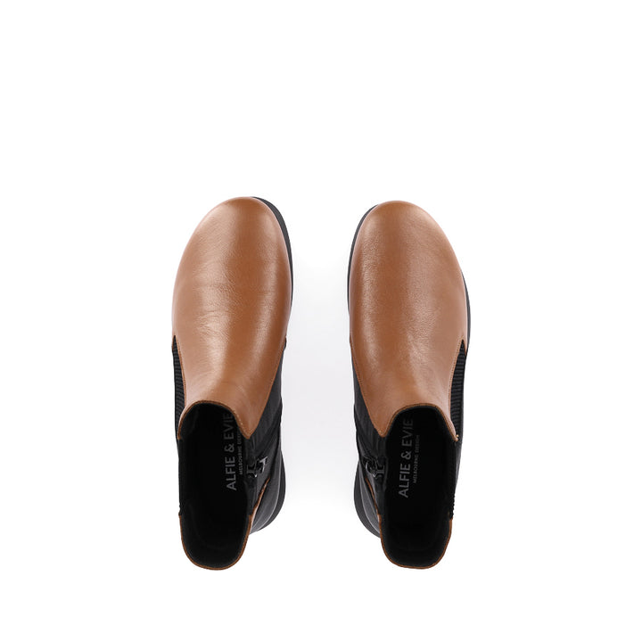 JUNIOR - TAN BLACK MULTI LEATHER