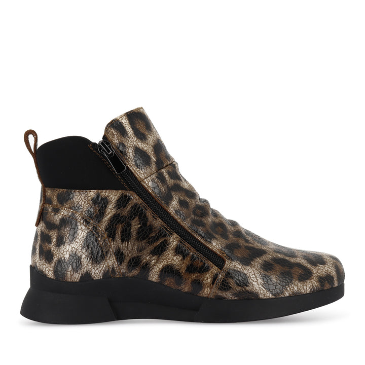 JUSTICE - CRACKED LEOPARD LEATHER BLACK COMBINATION