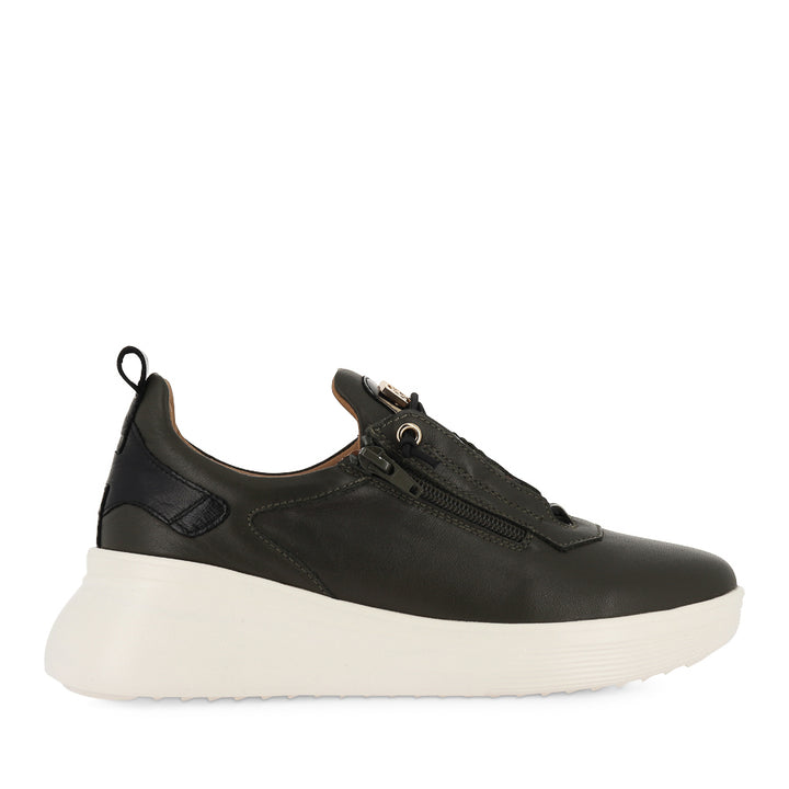 TICKLER - KHAKI LEATHER/BLACK LEATHER