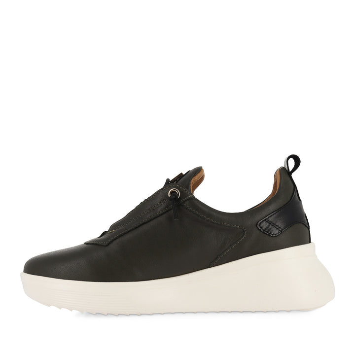 TICKLER - KHAKI LEATHER/BLACK LEATHER