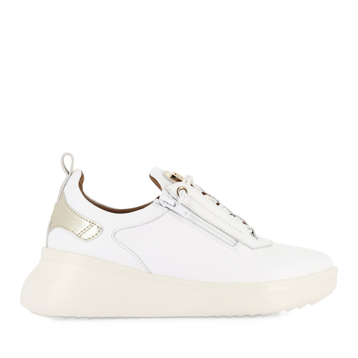 TICKLER - WHITE/GOLD LEATHER