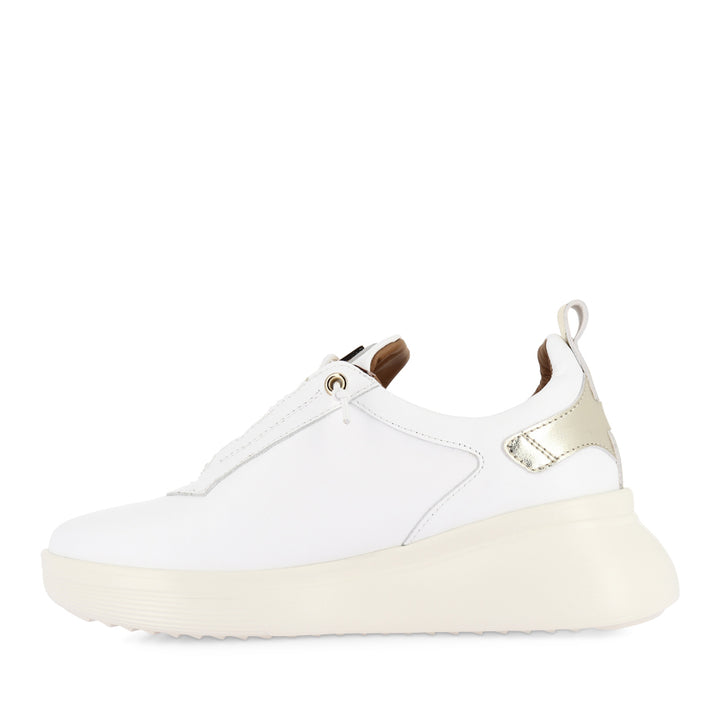 TICKLER - WHITE/GOLD LEATHER