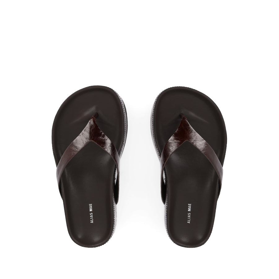 AKIKO - CHOC OILY CRINKLE LEATHER