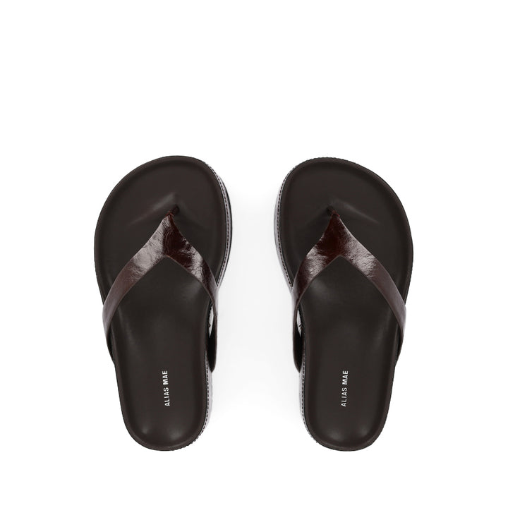 AKIKO - CHOC OILY CRINKLE LEATHER