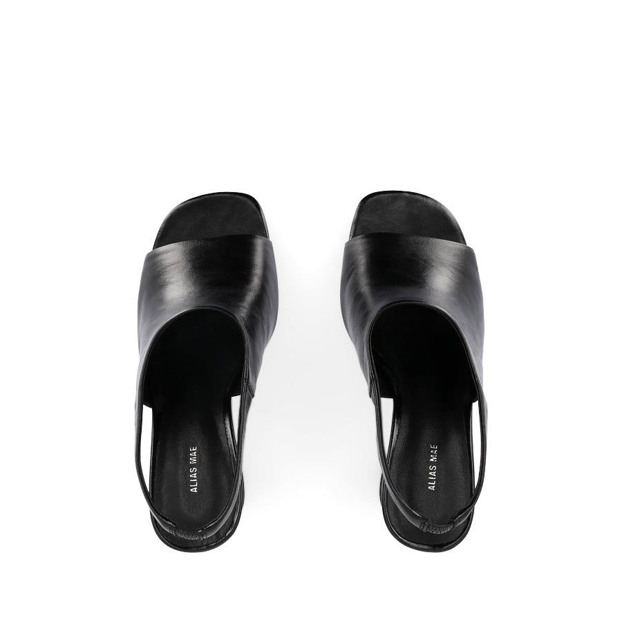 JACKIE - BLACK CRINKLE LEATHER